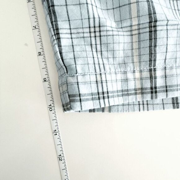 Billabong Mens Shorts Casual Plaid Zipper Front Light Blue Size 36 - Picture 8 of 9